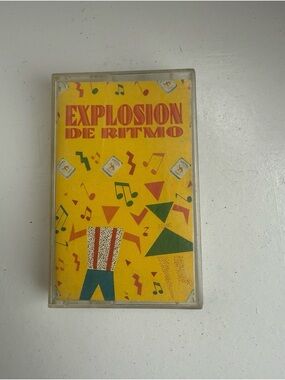 Explosion De Ritmo Vintage Yellow Music Cassette Ana Gabriel Liza Lopez